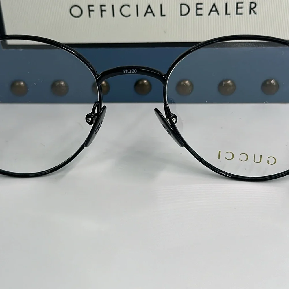 New Authentic GUCCI GG0337O Round Black Eyeglasses